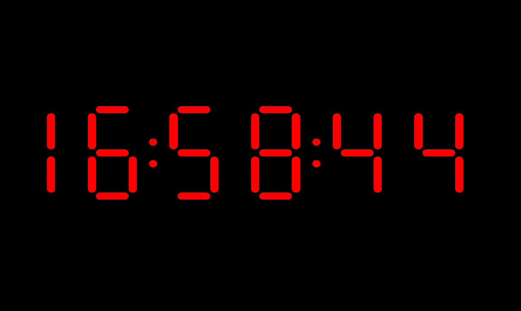 Seven-Segment Display Clock