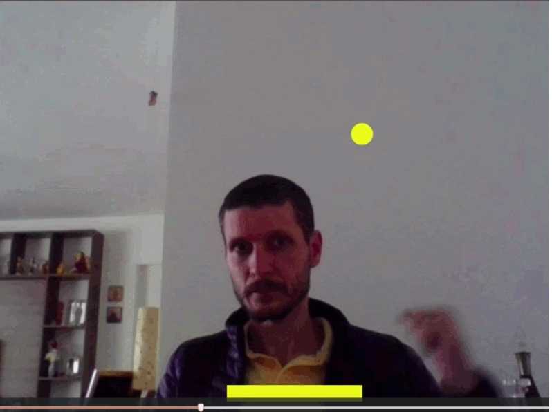 Pong Webcam Control p5js