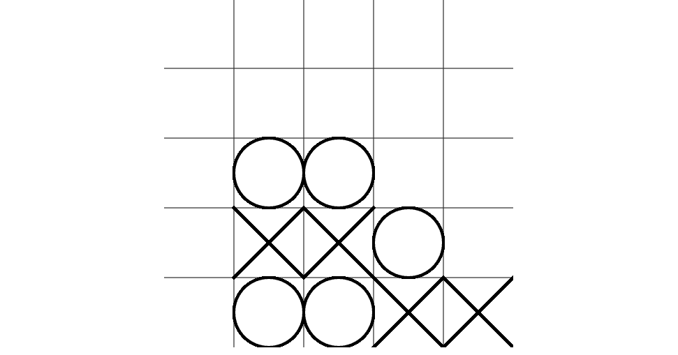 3 in a row extended tic tac toe